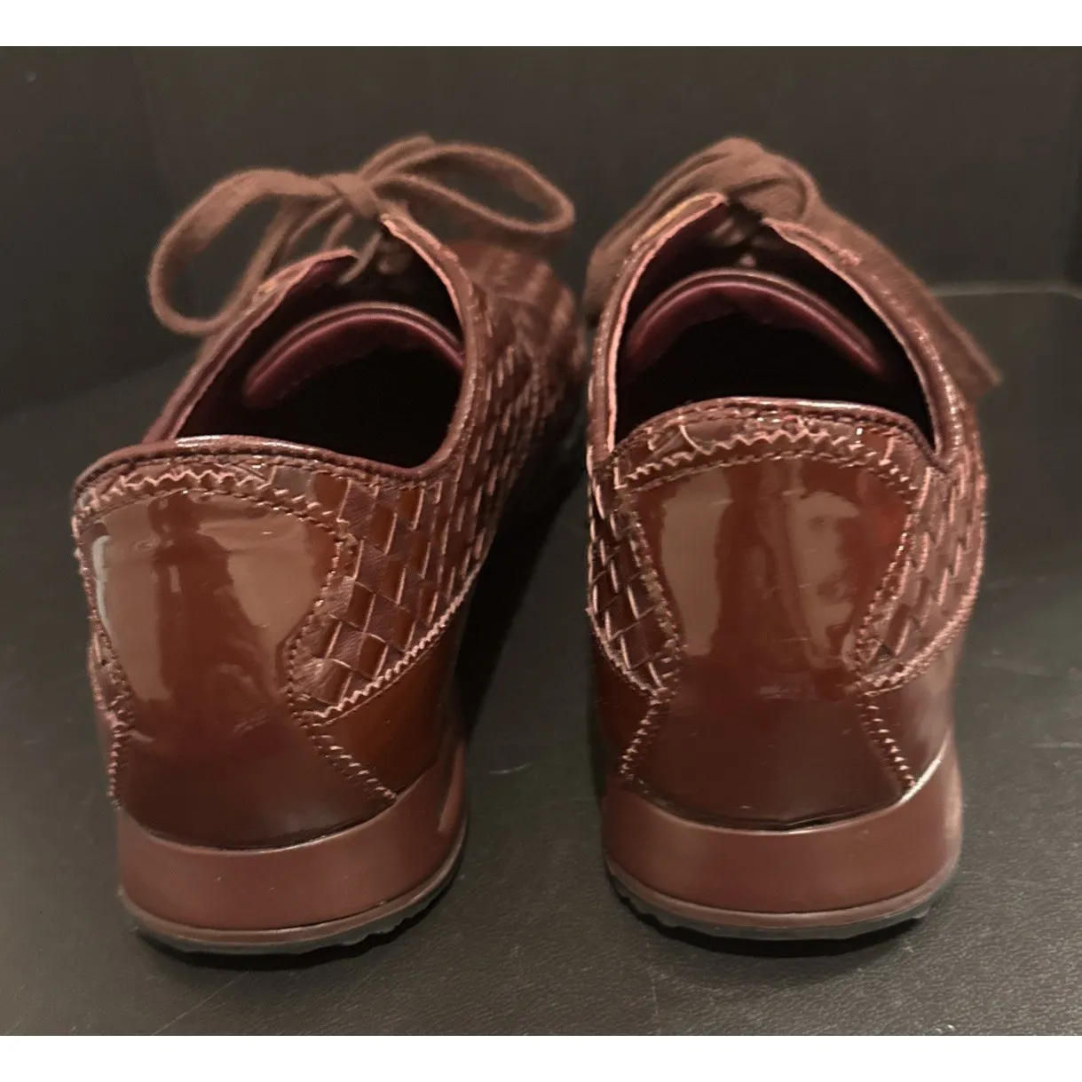 Cole Haan Womens Size 9 B Nikeair Sneakers Woven Lace Up Brown Rust Sporty - Image 3