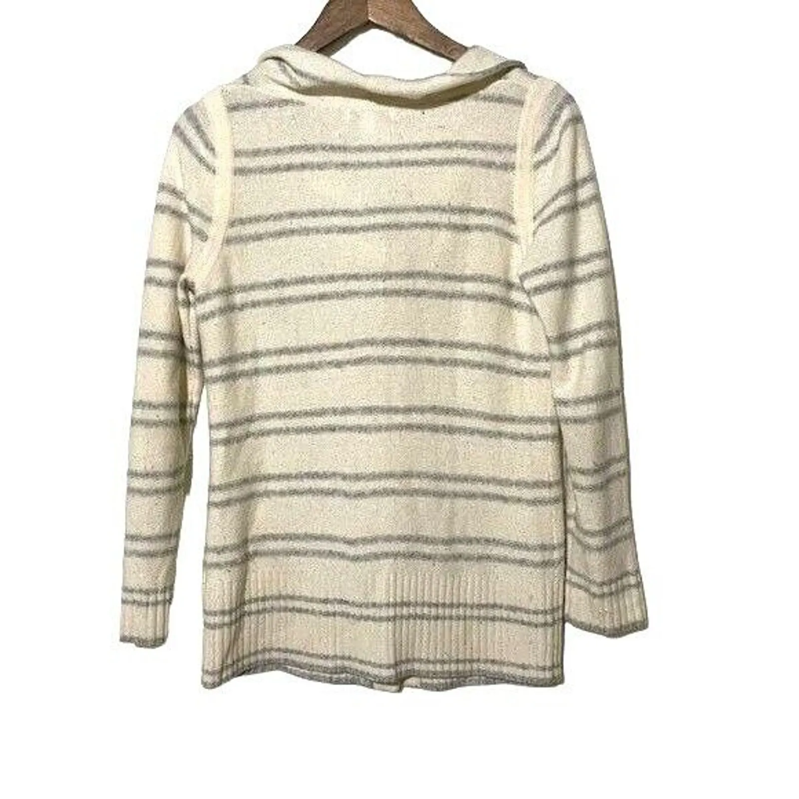 Banana Republic Lambswool Cashmere Blend Gray Cardigan Sweater Medium - Image 3