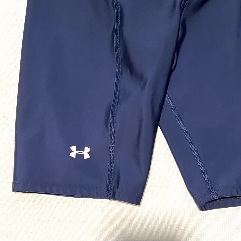 Under Armour  Navy Blue Compression Workout Gym Shorts Size M - Image 6