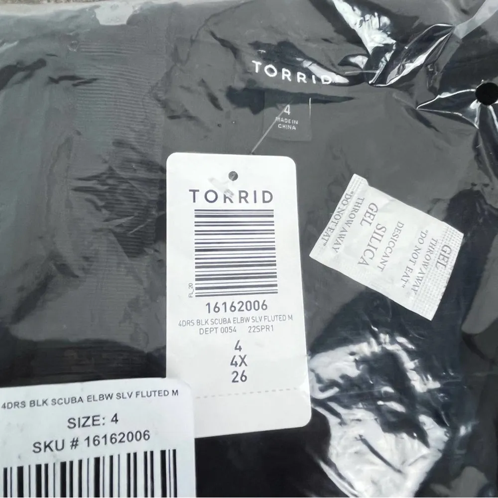 Torrid Black Scuba Fit&Flare Mini Dress Sz.4 NWT - Image 7