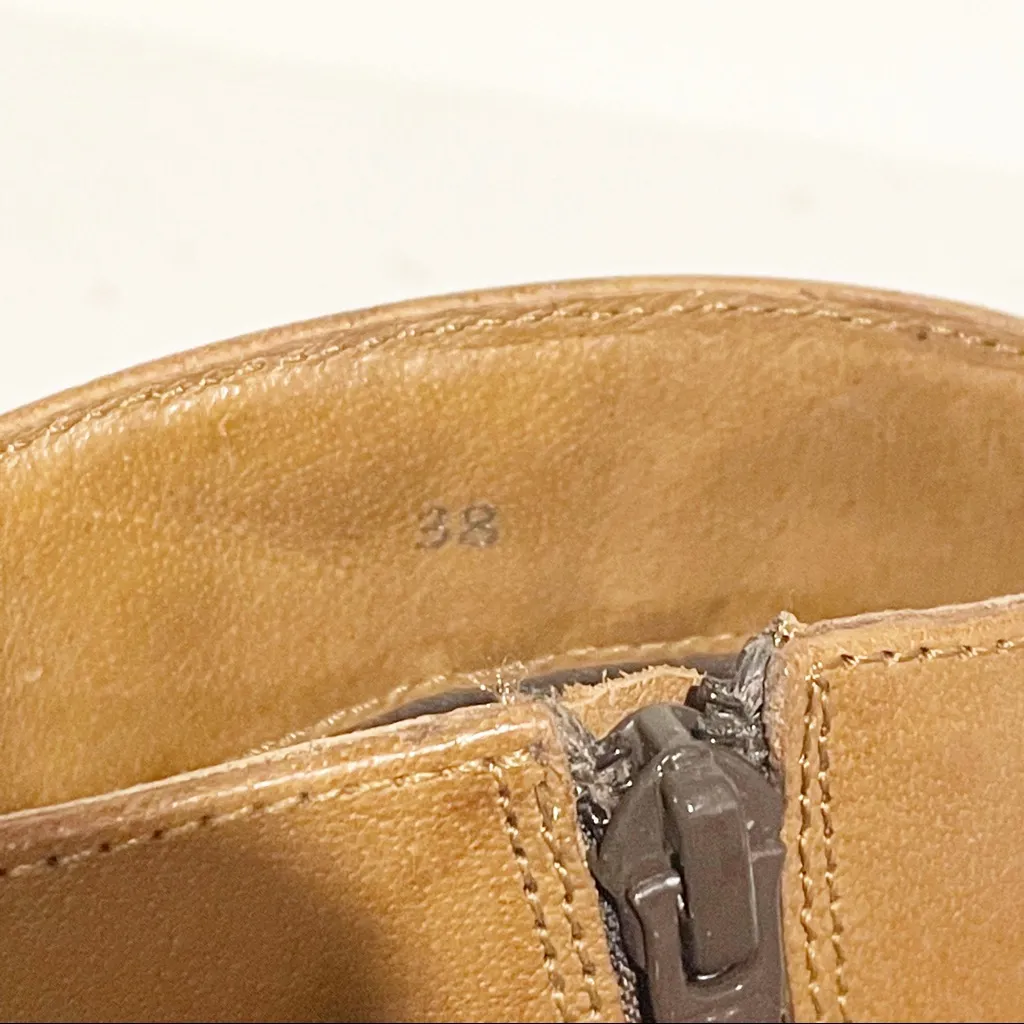 Fat Face Womens Size 38 Brown Leather Heeled‎ Ankle Boots - Image 7