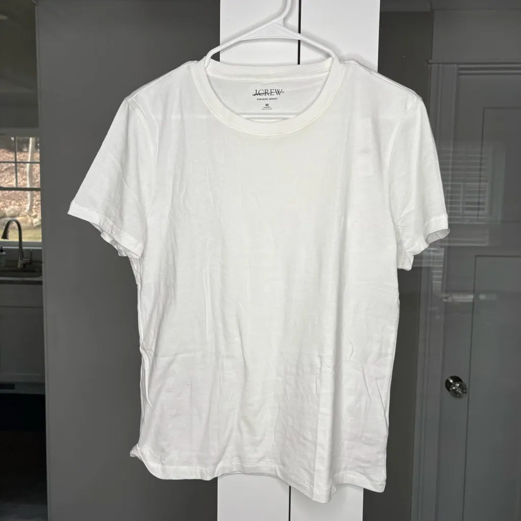 NWT J. Crew Vintage Jersey Classic-fit Crewneck T-shirt Short Sleeve White - Image 2