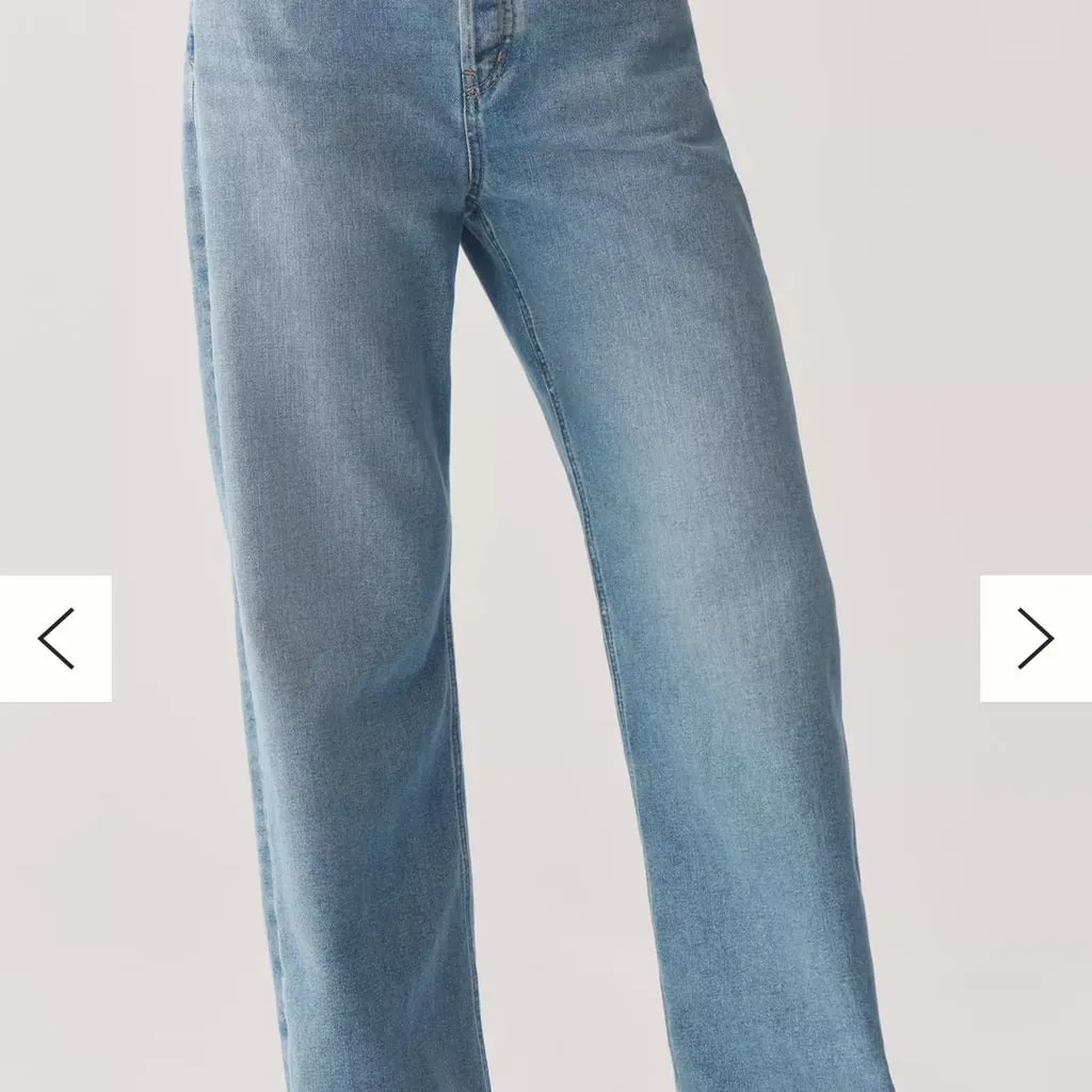 NWT Anthropologie Etica Women Stanton Relaxed wide Leg‎ Arctic Jeans Size 31 Y2K Blue - Image 9