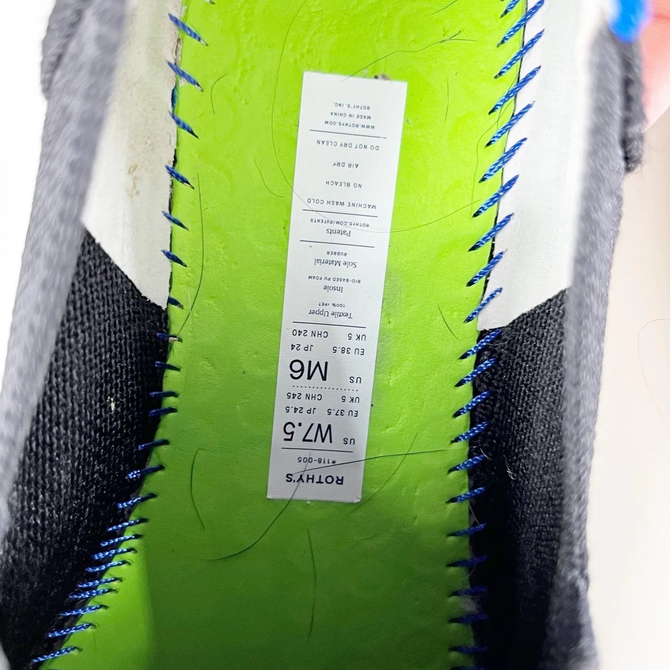 Rothy's The Original Slip On Loafer Sneakers Flats Black 7.5 - Image 2