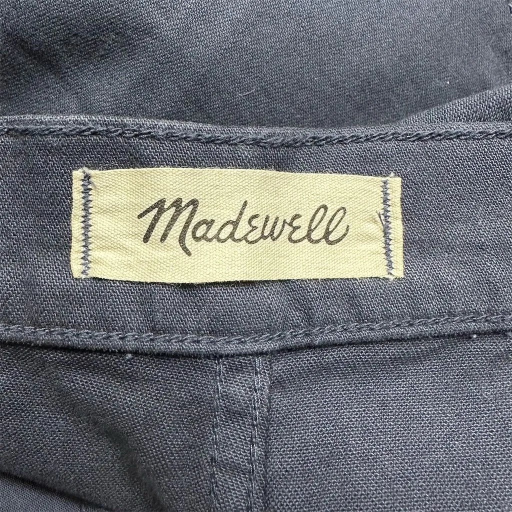 NWT Madewell Women's Emmett Wide-Leg Crop Pant Welt Pocket Size 33 Ink - Image 7