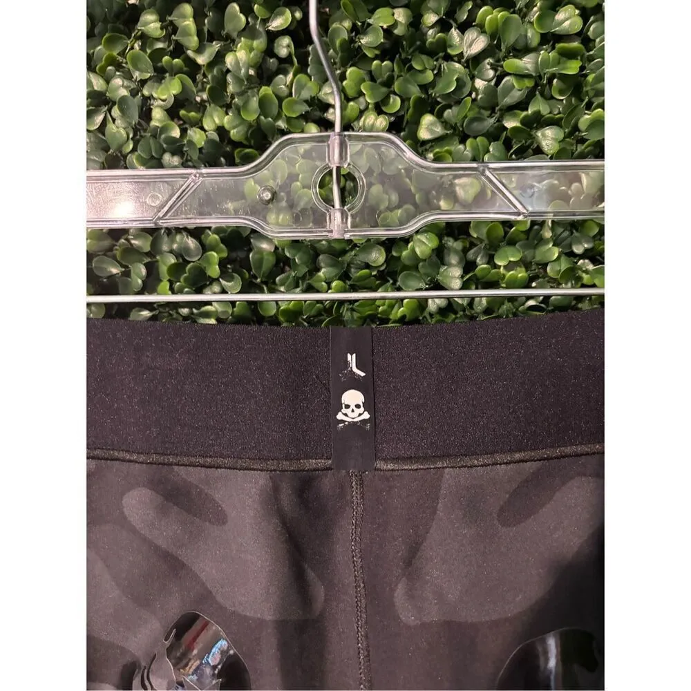 Ultracor Womens Black Camo High Waist Leggings Size XS Skulls - Image 4