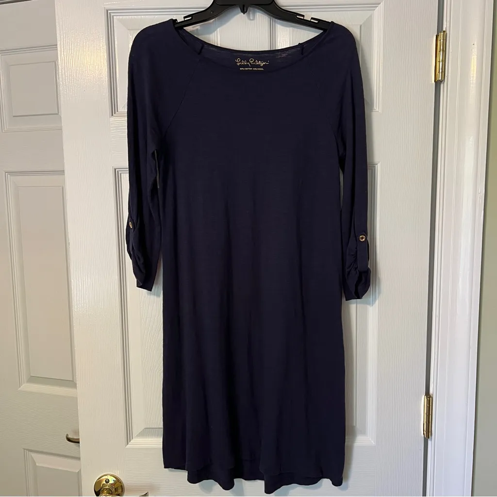 Lilly Pulitzer Sophie dress navy boat neck XS - Image 14