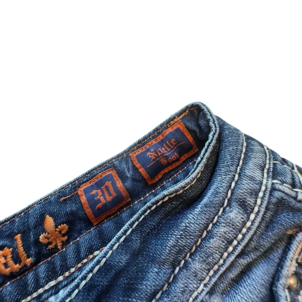 Rock Revival Noelle Bootcut Jeans Size 30 Distressed Embellished Y2K Flaws GUC - Image 7