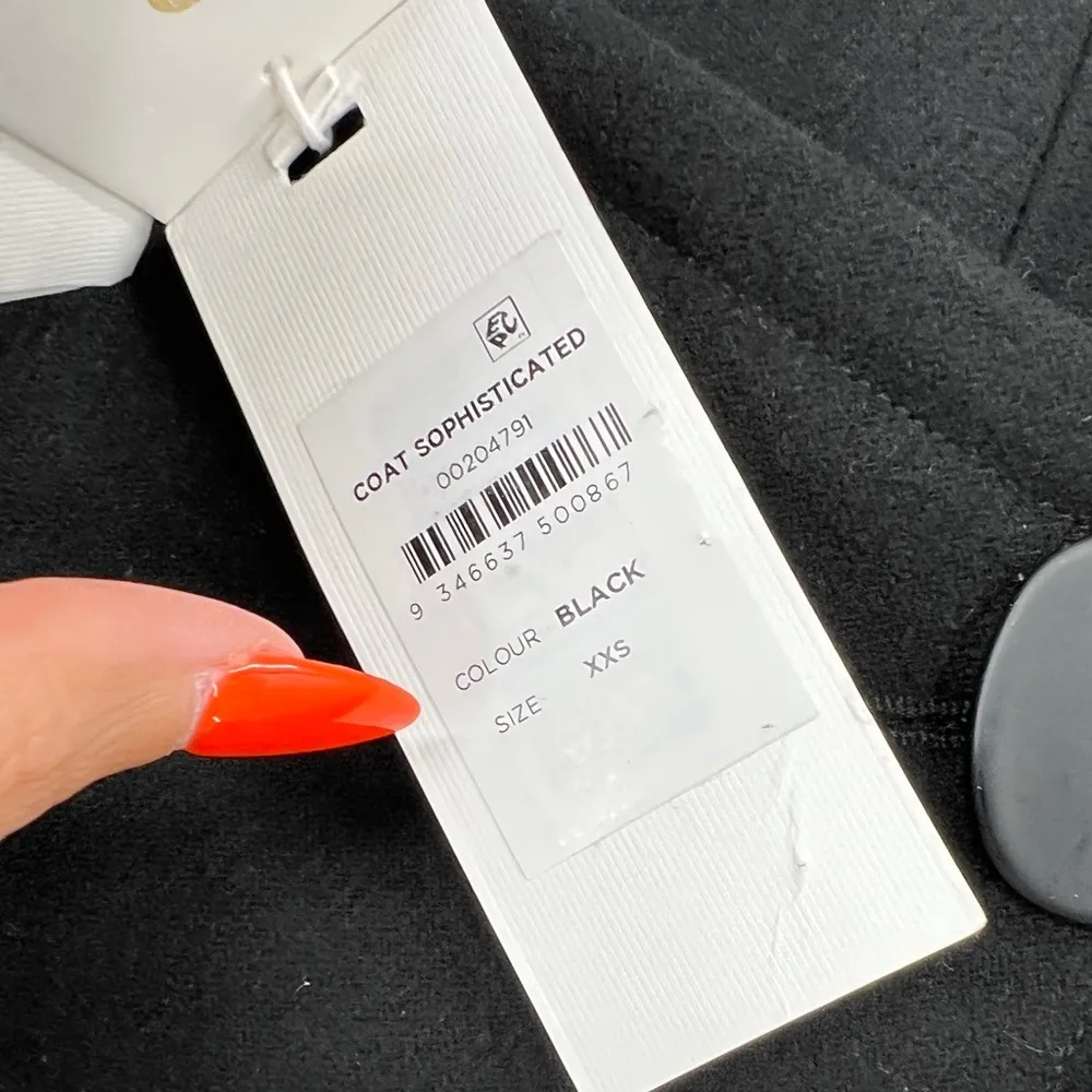 City Chic Refinity Coat Sophisticated in Black Size XXS/12 NWT - Image 5