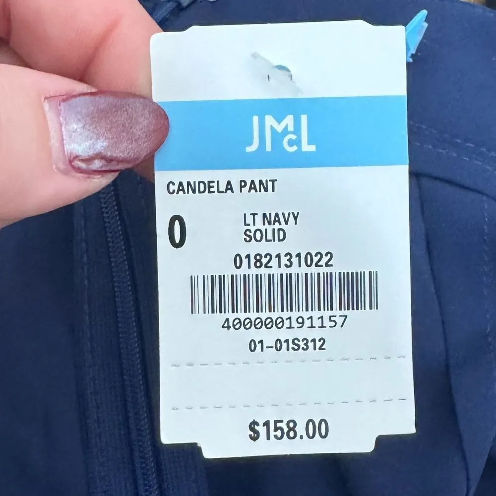 J Mclaughlin Womens Candela Pant Size 0 Wide‎ Leg Navy Blue Loose Fit Pleat NEW - Image 7