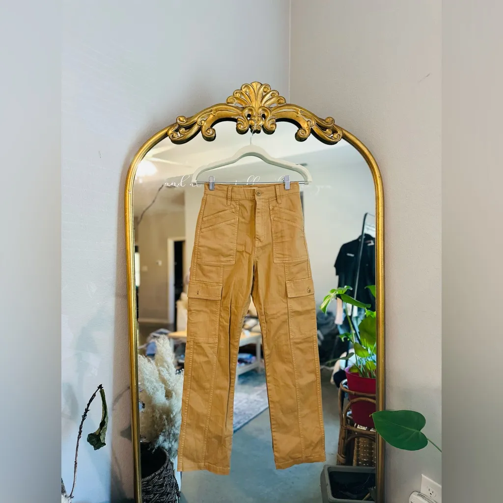 Madewell 90s straight cargo pants sand dune tan size 24 - Image 2