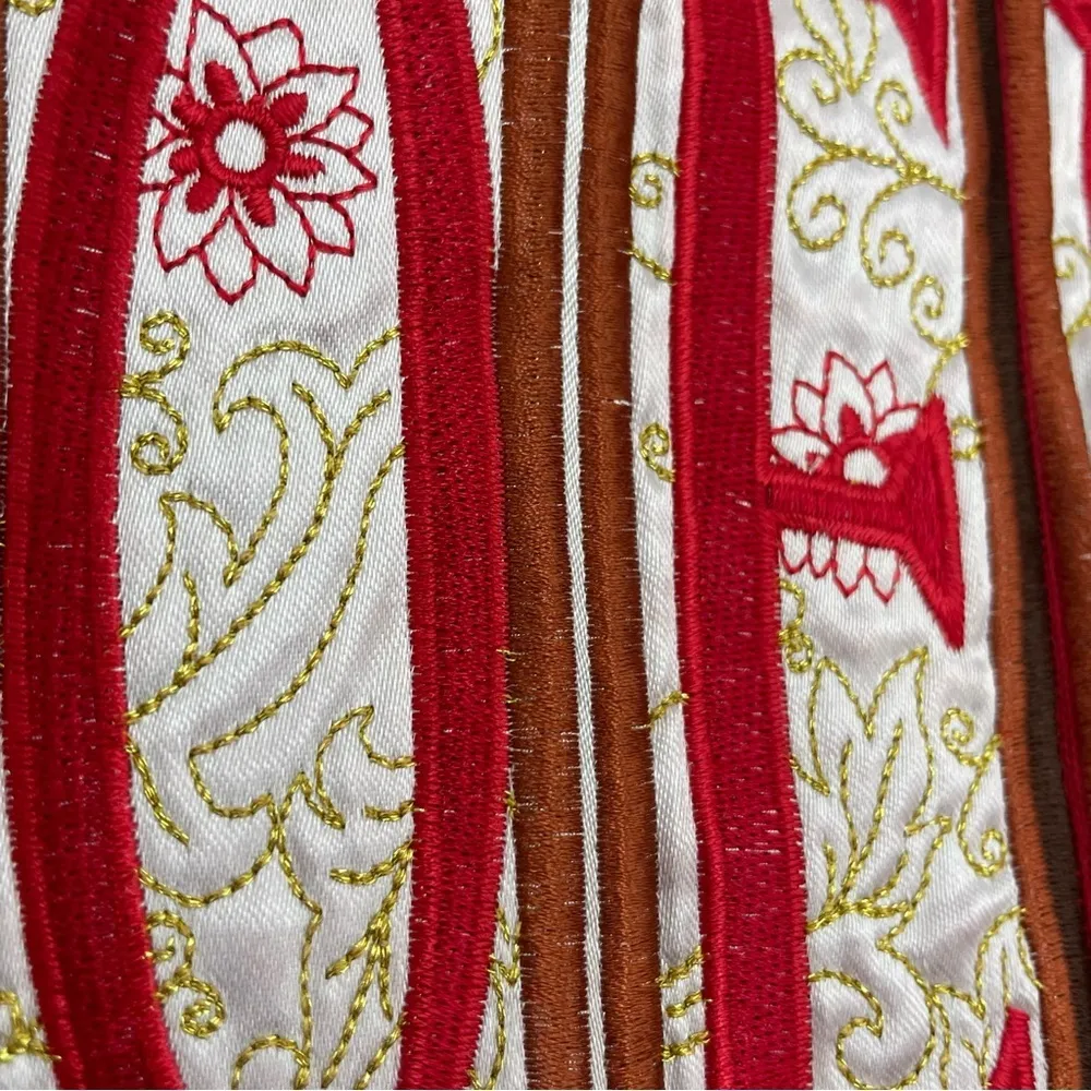 Vintage Christmas Sweatshirt Ugly Xmas Sweater Red Noel Candle Holiday Small - Image 7