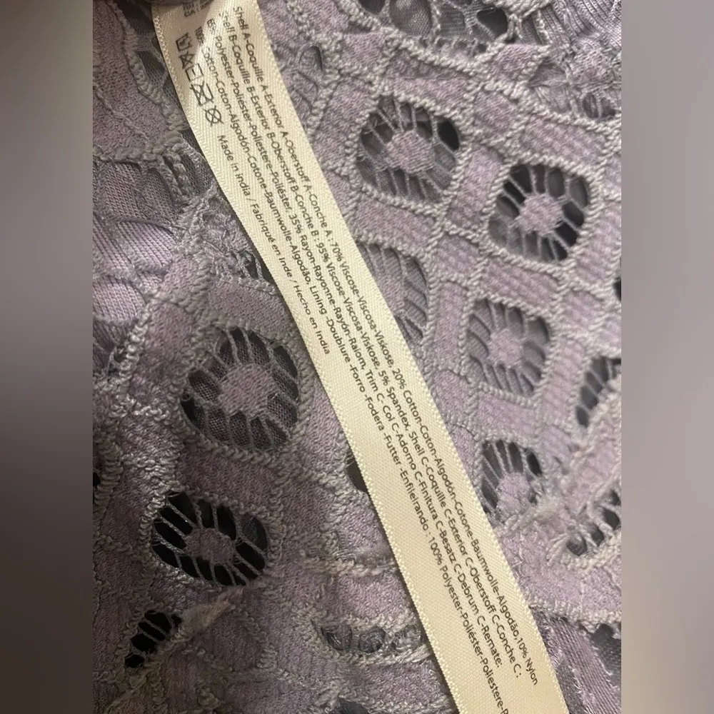 FP One Boho Purple Lace Adella Slip Dress With Two Tier Ruffle Skirt - Image 4