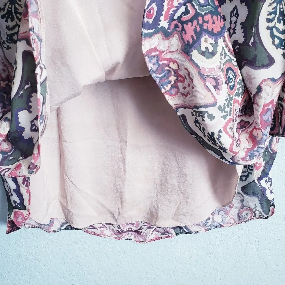 Haute Hippie Bohemian Paisley Silk Long Sleeve Dress - Image 5