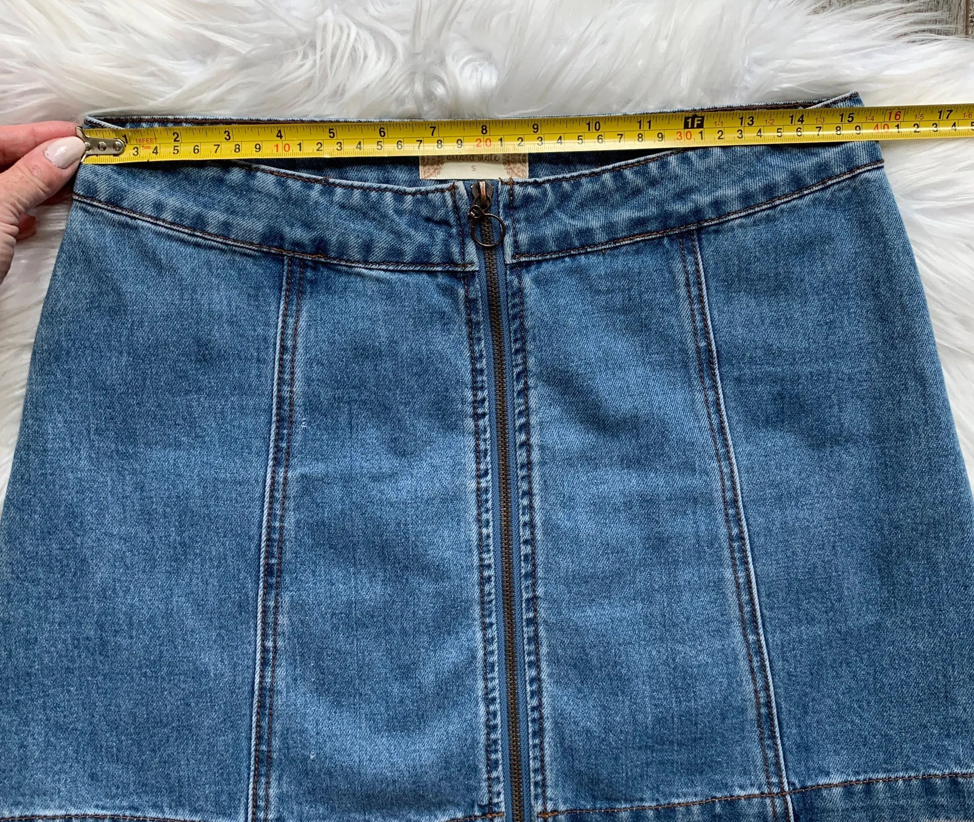 Altar’d State Moana Denim Mini Skirt Size Small - Image 7