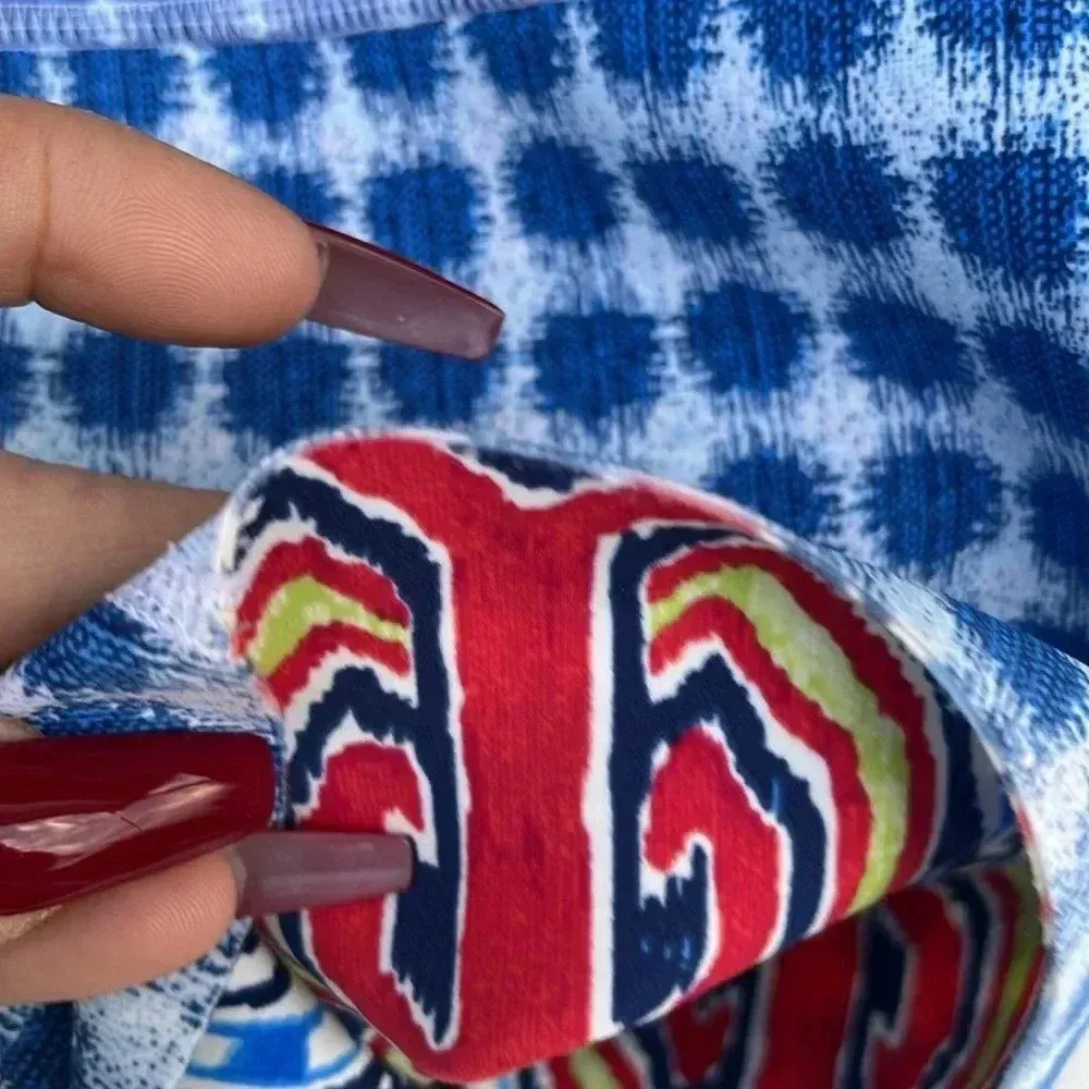 J. McLaughlin Blue‎ Casavito Halle Reversible Pencil Scuba Stretch Skirt Knee - Image 6