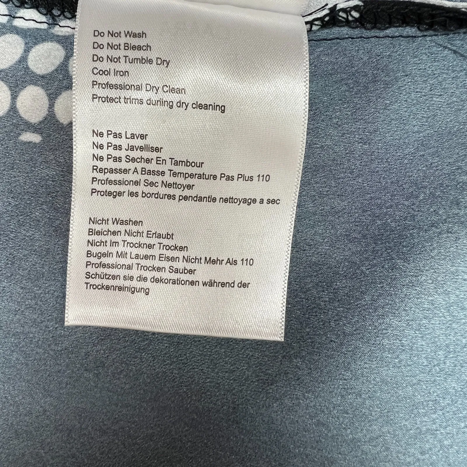 Caara Krefeld Midi Dress Small Scarf Print Asymmetric Artsy Lagenlook Oversized Black - Image 15