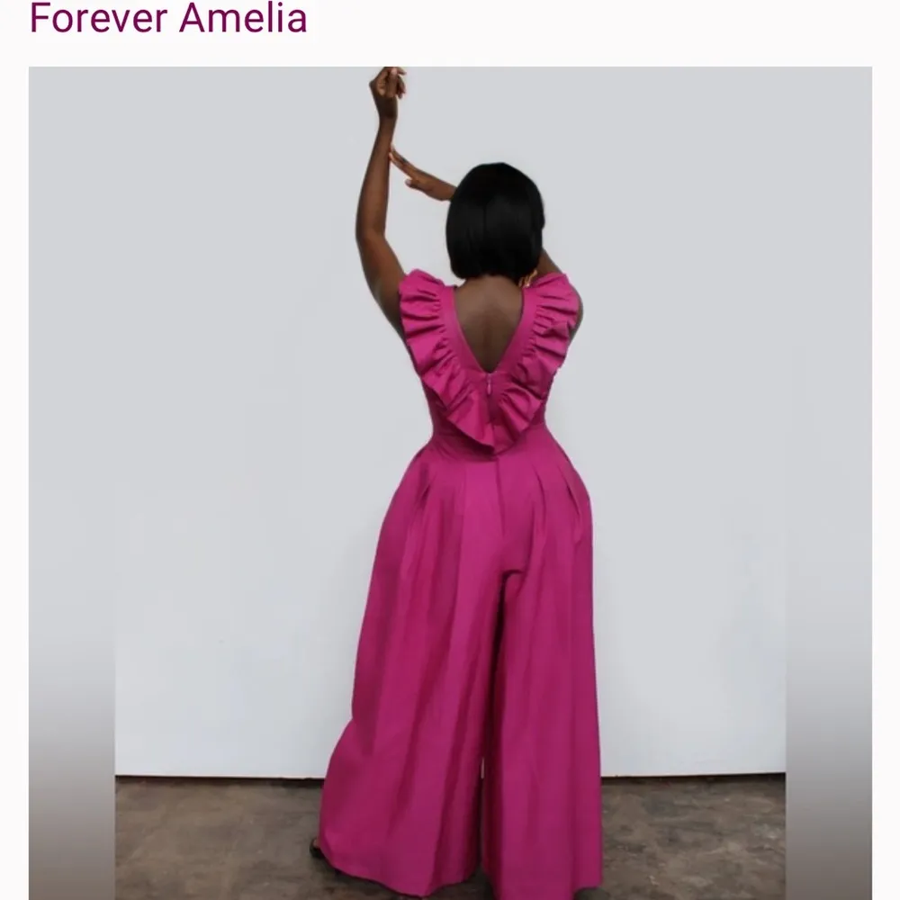 Amari jumpsuit in fuchsia pink Size 18 - Image 3