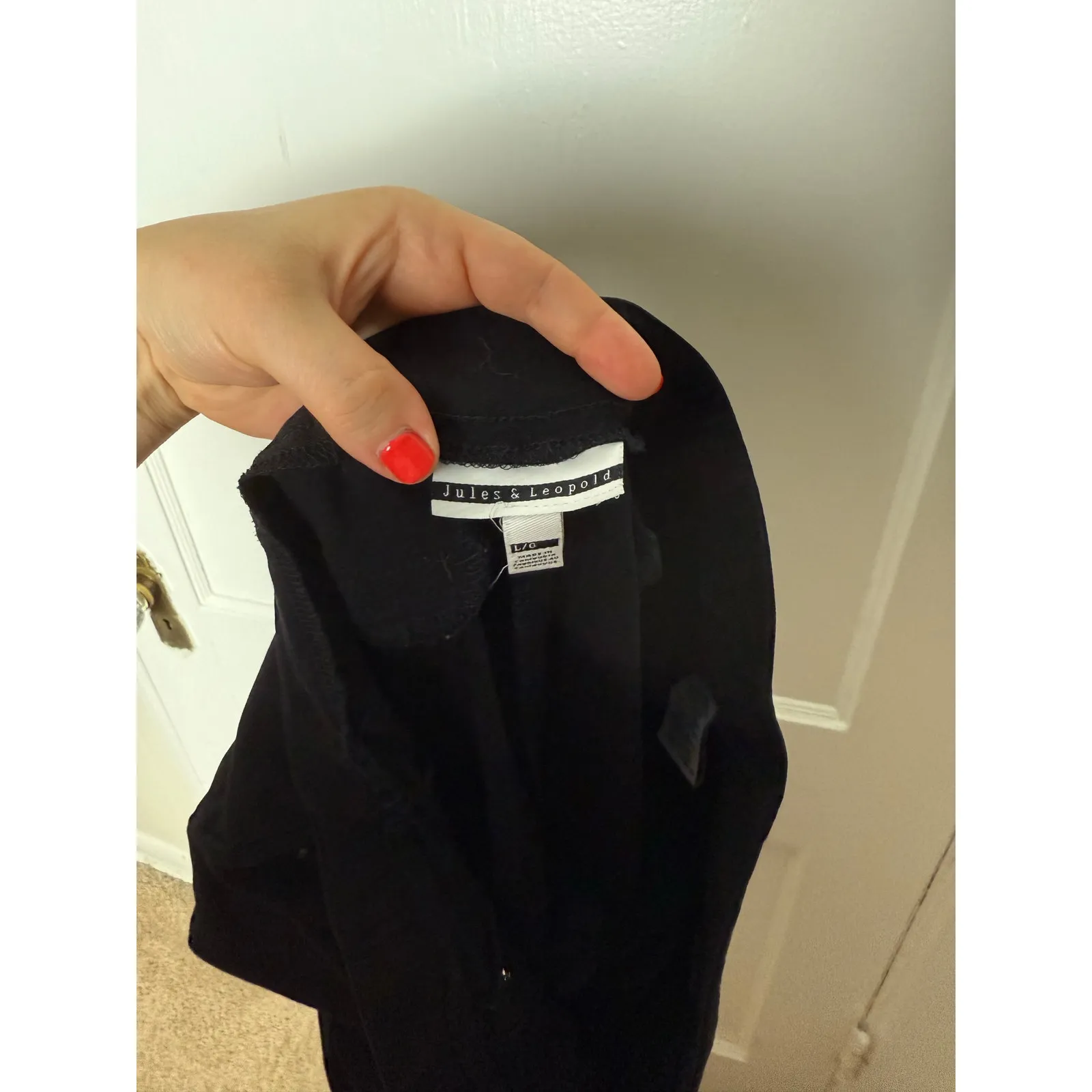 Jules & Leopold Black Straight Leg Ankle Pull On Pants Women's Large Minimalist - Image 5