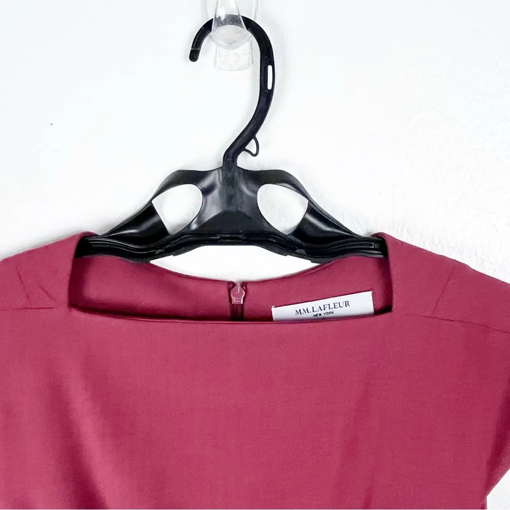 MM. LAFLEUR AshleyBrick Red Body Contouring Cap Sleeves Hidden Back Zip Dress 4 - Image 6