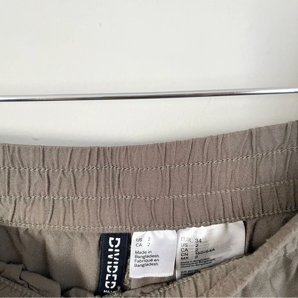 H&M Divided Green Pull On Jogger Pants Size 2 - Image 4