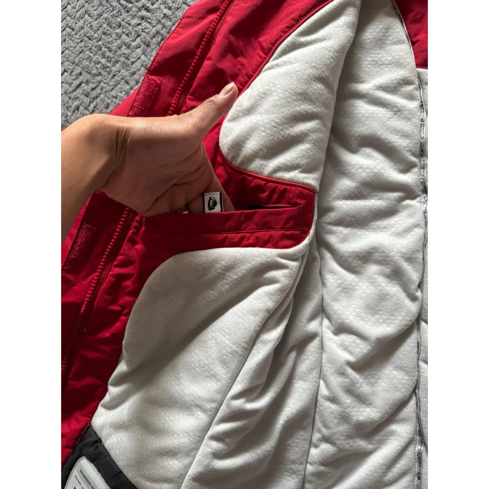 Columbia‎ Sportswear Company Red Multipockets Cargi Hiking Jacket Size M - Image 5