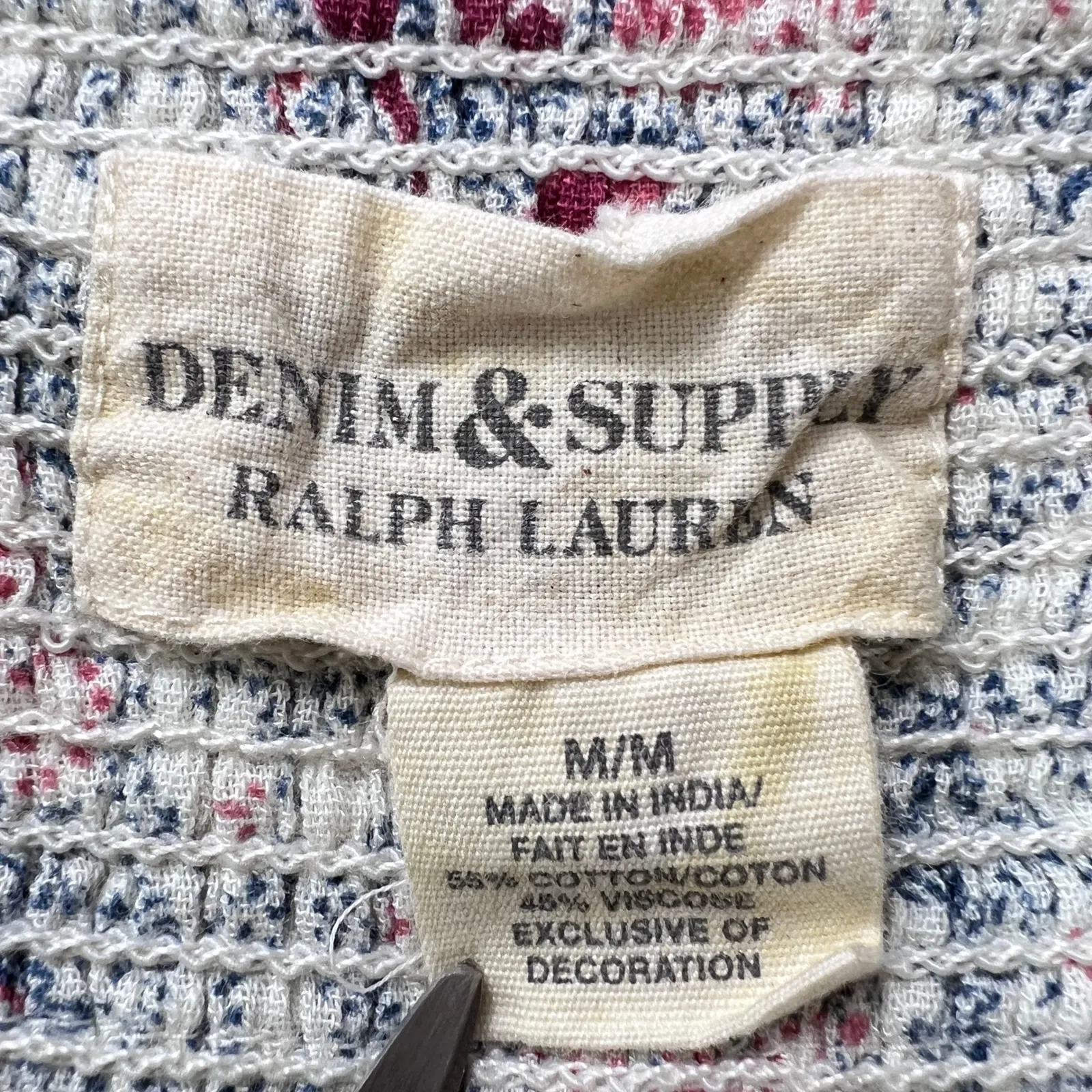 Ralph Lauren Denim‎ & Supply Palazzo Pants M Boho Paisley Wide Leg Drawstring - Image 4