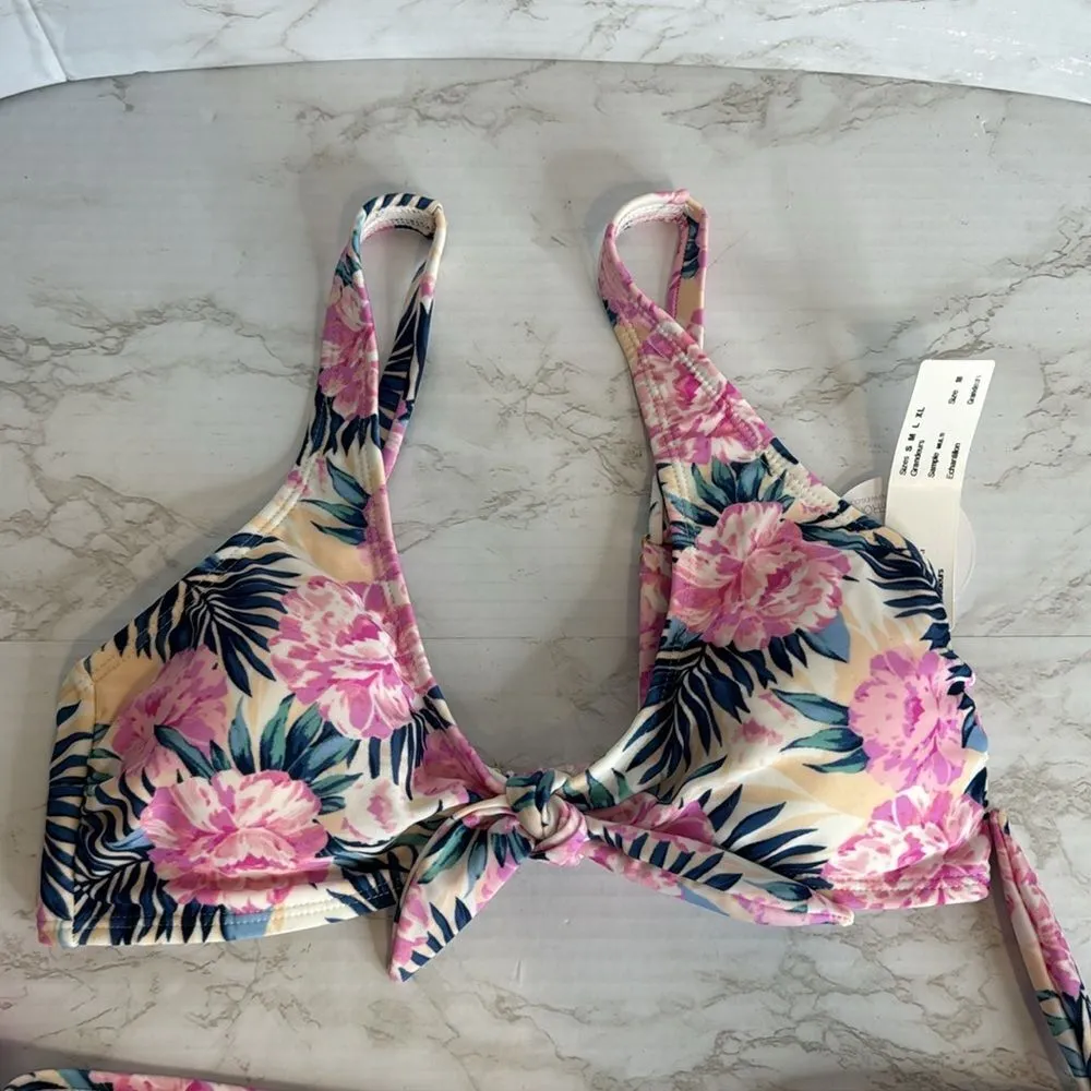 Hot water ladies floral swim bikini set vacation outdoors size small - Image 2