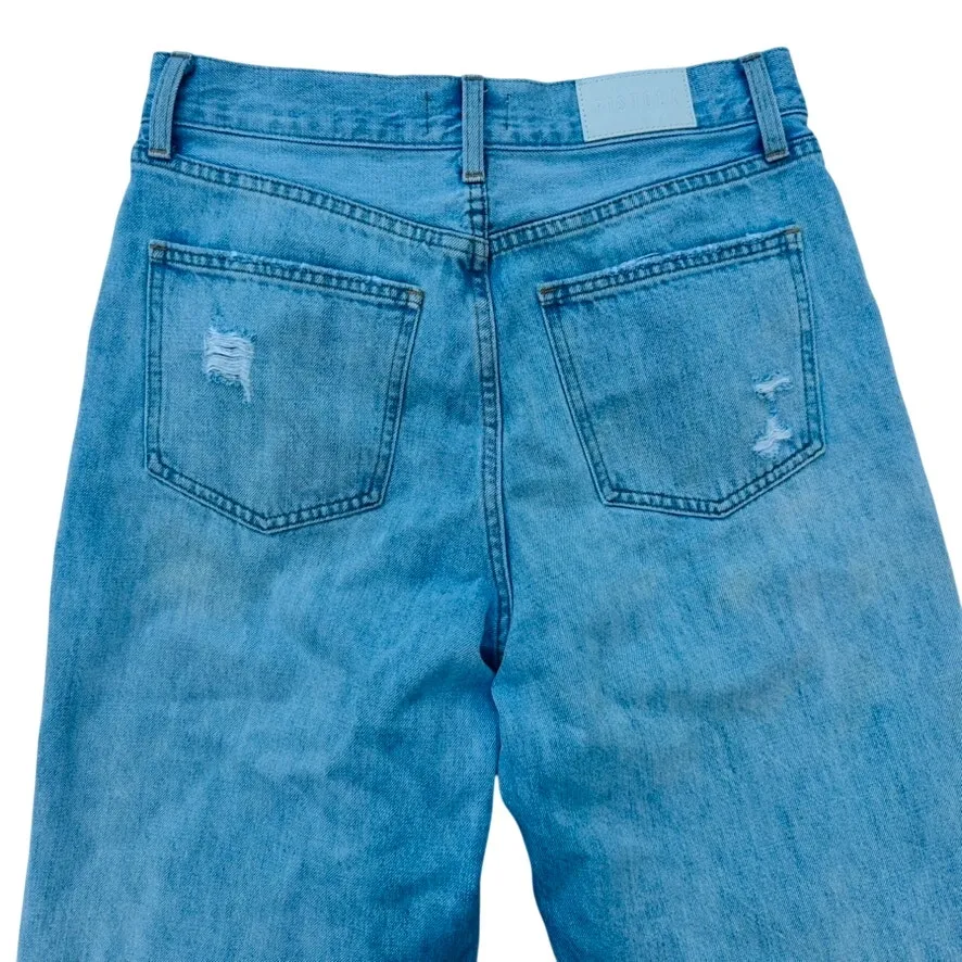 Pistola Loretta Wide Leg Jeans Light Gaze Blue Wash Size 28 High Rise Distress - Image 8