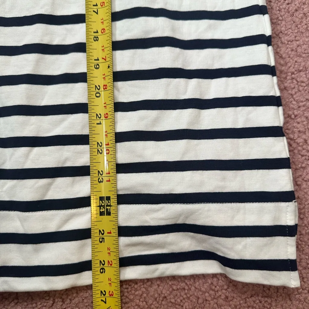 NWT Chicos Top Women XL SIZE 3 Navy White Stripe 3/4 Sleeve Stretch Cotton $86 - Image 6