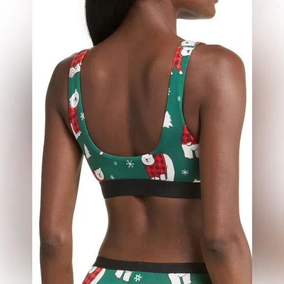 MeUndies Women's Cozy Bears FeelFree Bikini Panties with 2 tops Green NWT Size 4X - Image 2