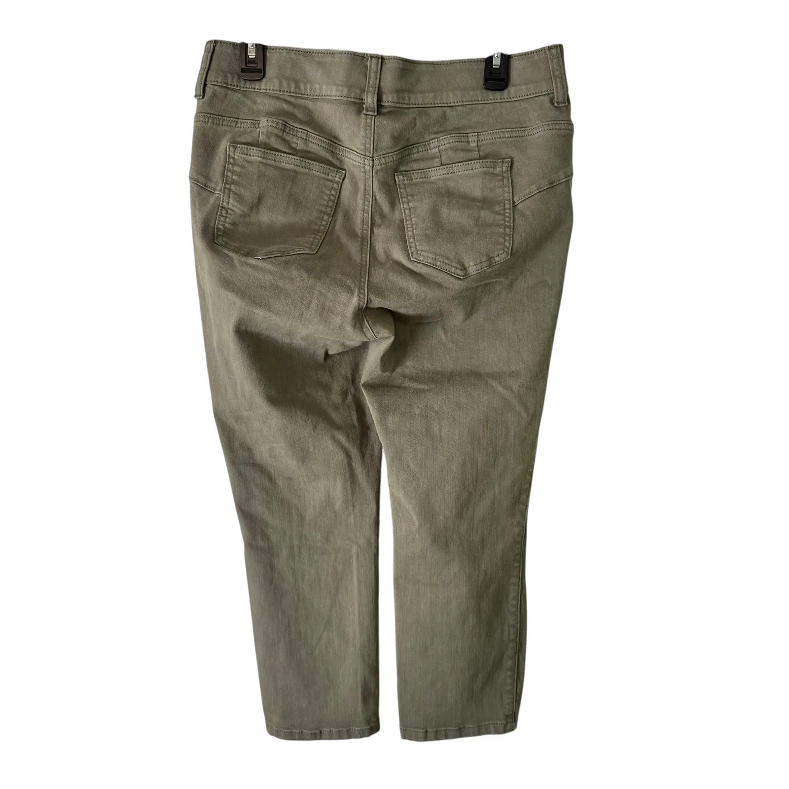 Torrid Crop Bombshell Skinny‎ Jeans Super Soft Stretch Light Olive Size 10 - Image 6