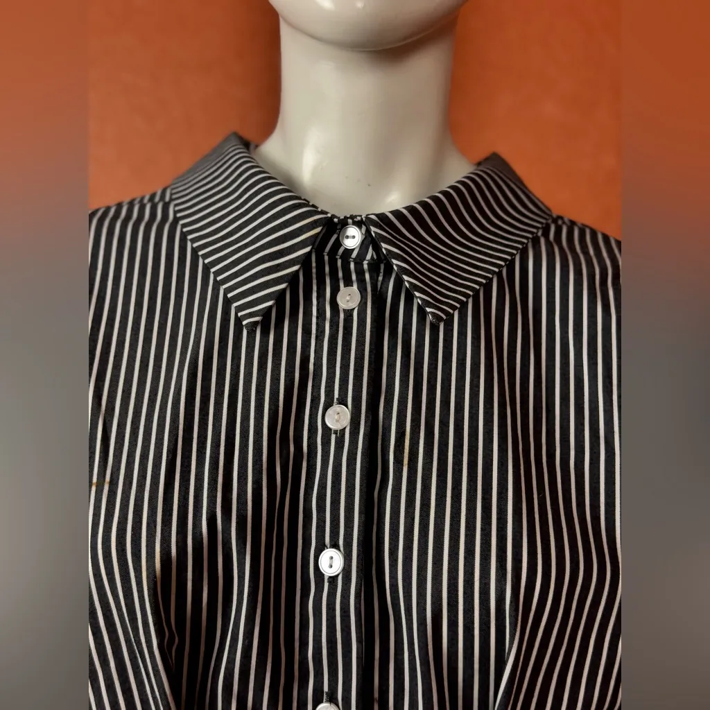 EXQUISE The Tobie Feminine Sexy Striped Shirt Dress With Side Pockets S 2X - Image 10
