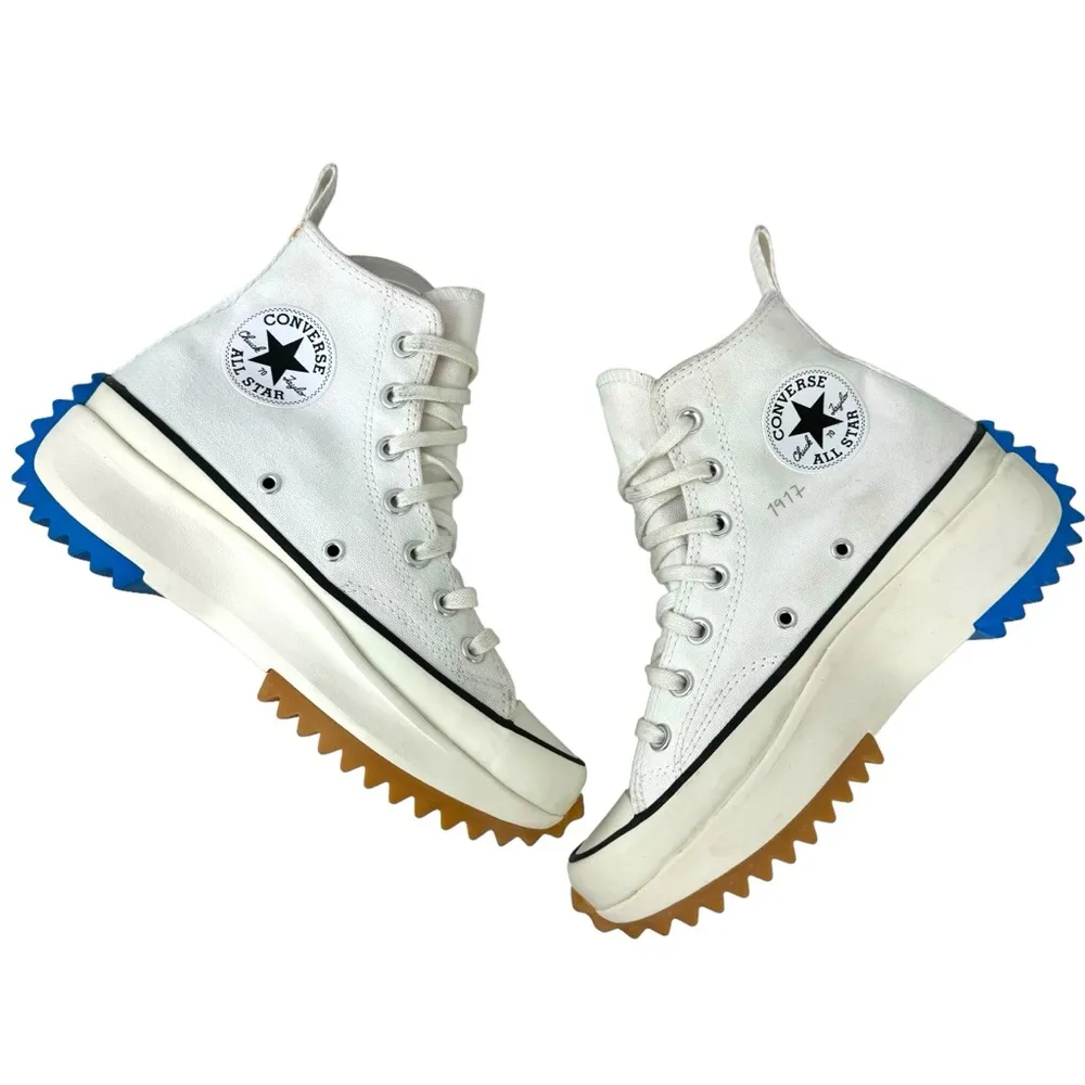 Converse X JW Anderson Run Star Hike Chunky Platform Sneakers White Blue SZ 7.5 - Image 9