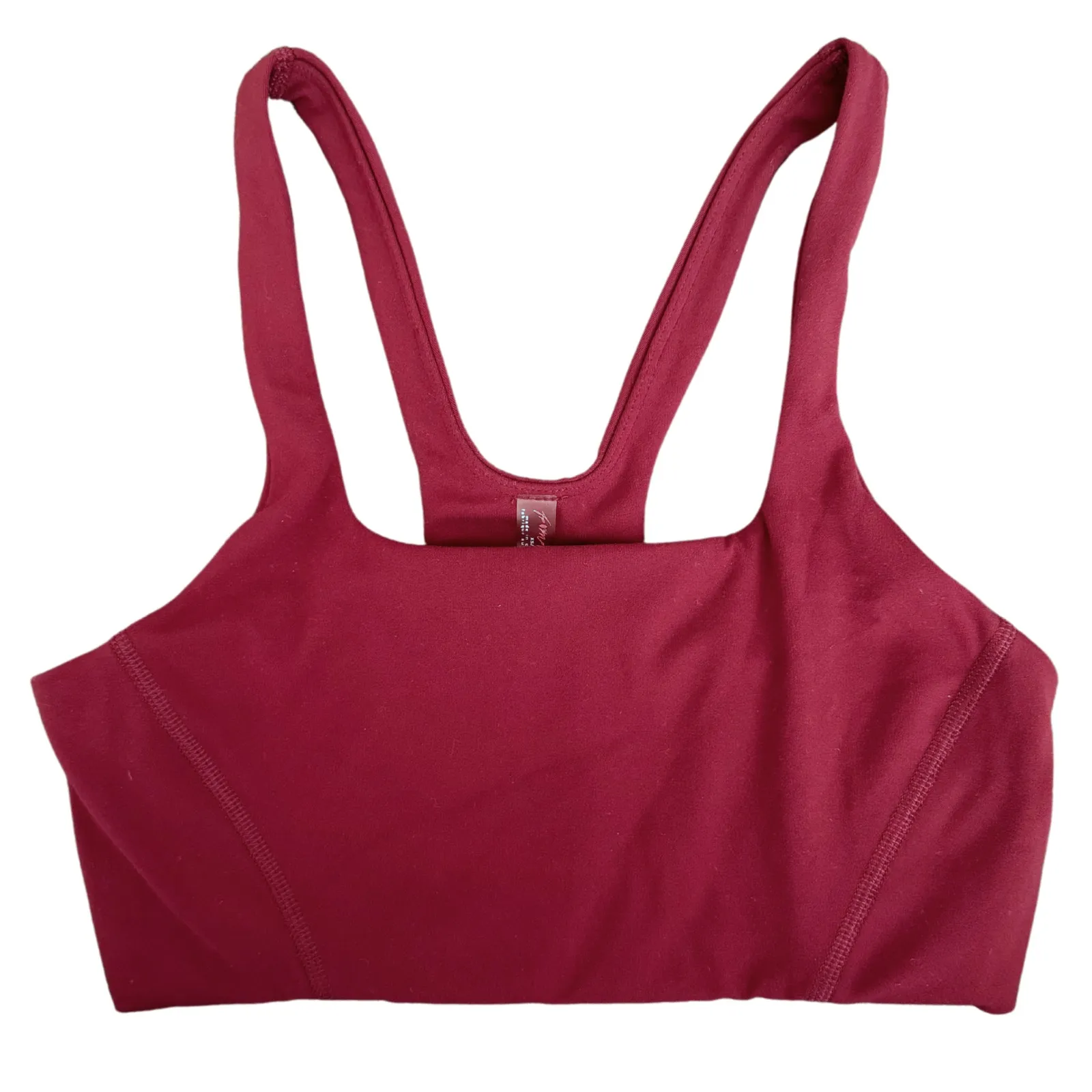 FP Movement Free People Never Better Square Neck Sports Bra in Oxblood - XS - Image 3