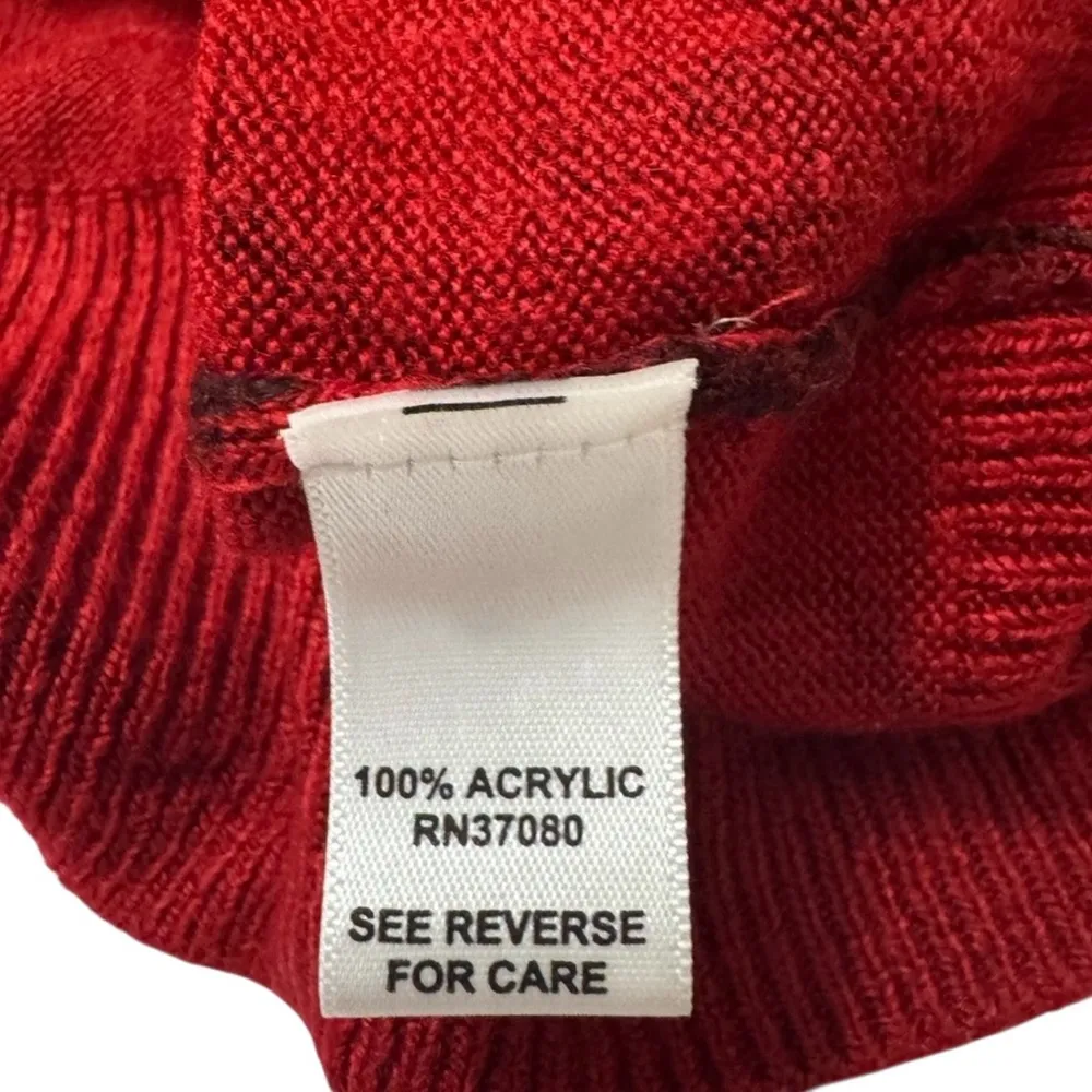 Cato Red and Black Button Up Sweater - Image 6