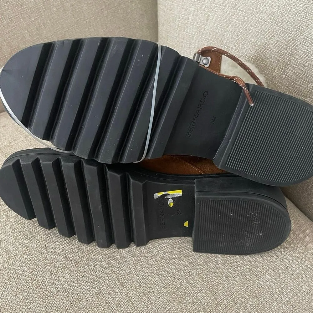 BERNARDO STUDIO Womens Dasher Hiker Faux Shearling Suede Boot, S75 Brown Size 8 - Image 5