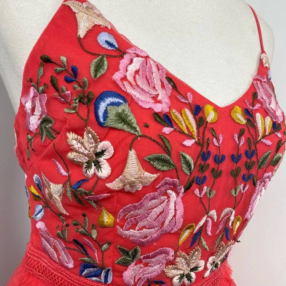 French Connection Embroidered Tulle Mini Dress Size 4 New - Image 10