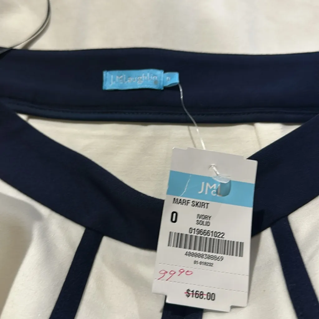 NWT J. McLaughlin Marf Skirt Ivory and Navy Pencil Skirt size 0 - Image 4