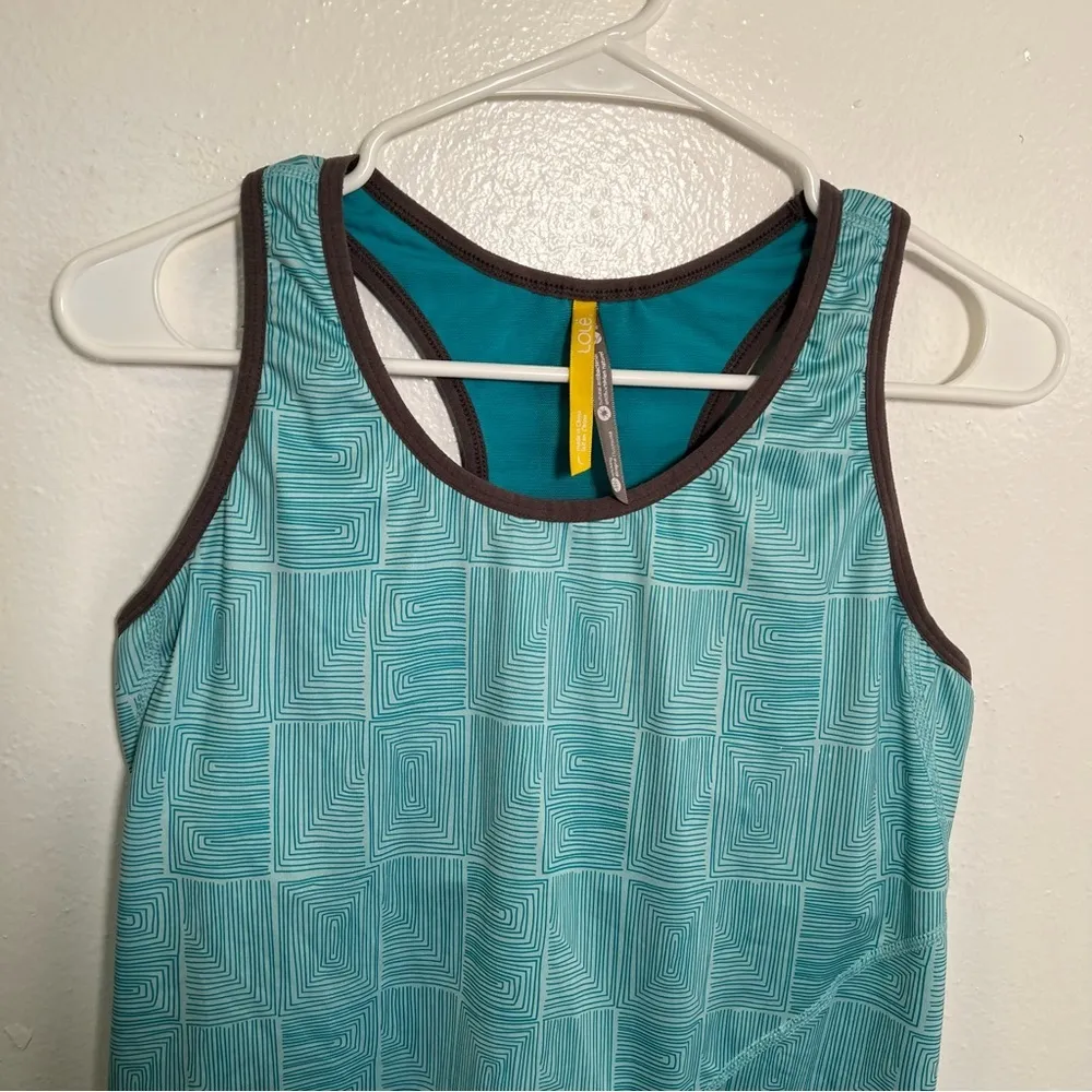 Lole Guell Tank Top with Racerback in Aqua Splash Square - Image 3