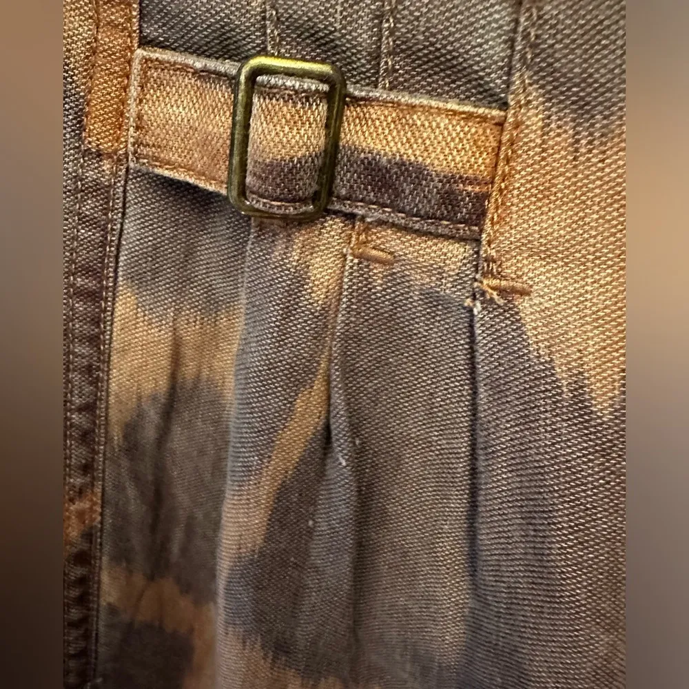 Anthropologie Tamarind Brown Animal Print Linen Jogger sz 10 - Image 7