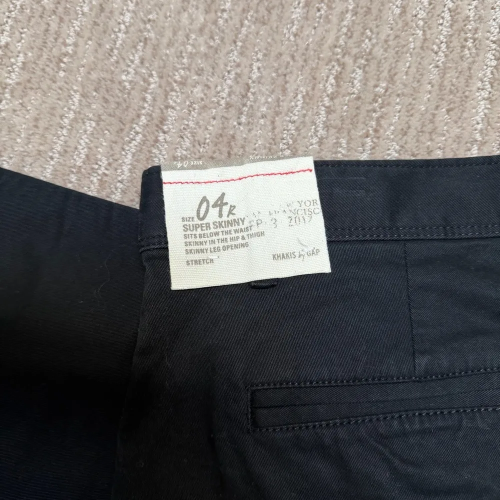 GAP Classic Super Skinny Black Khaki’s - Image 7