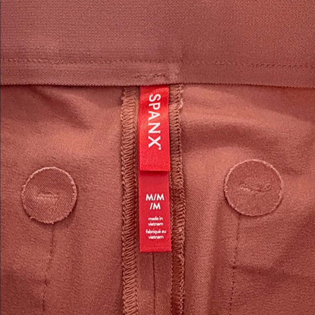 New Spanx Polished Ankle Slim Pants in Salmon Red Medium - Image 4