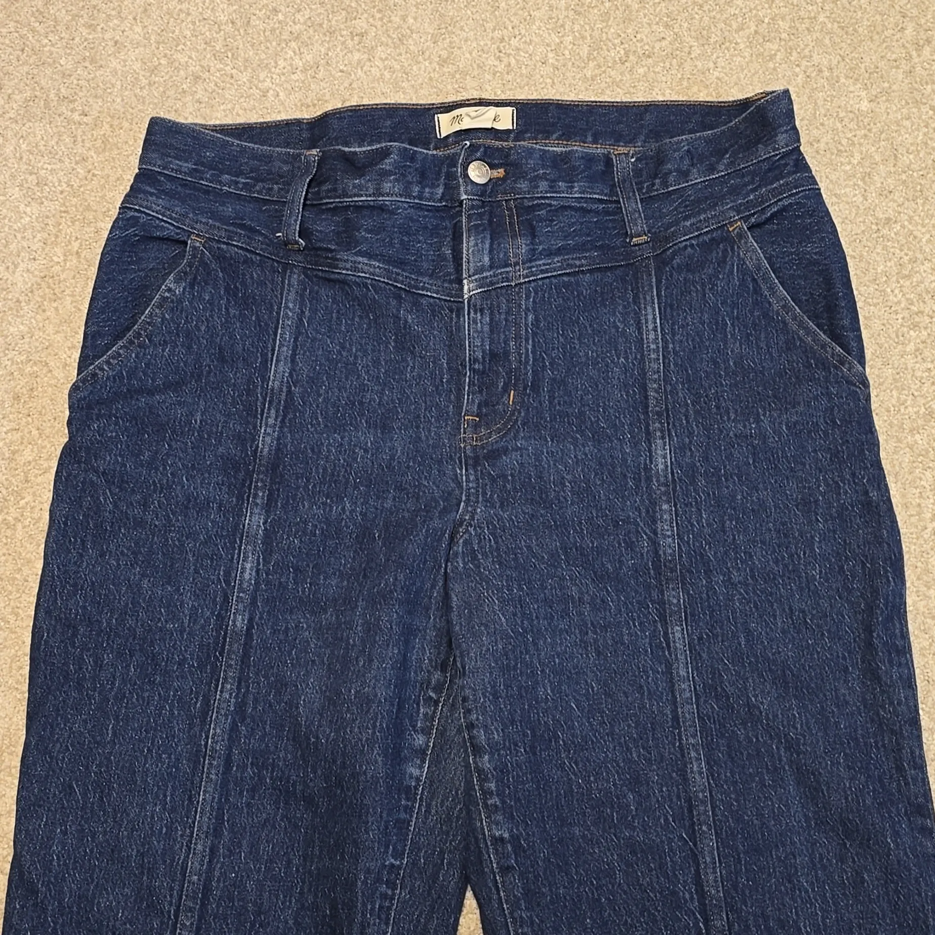 Madewell The‎ Perfect Vintage Straight Jean Greenhaven Wash Seamed Version sz 33 - Image 5