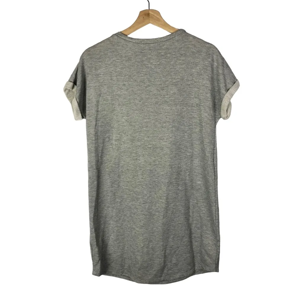 Boutique Antistar Gray Crewneck Short Sleeve Mini T-Shirt Dress S - Image 2