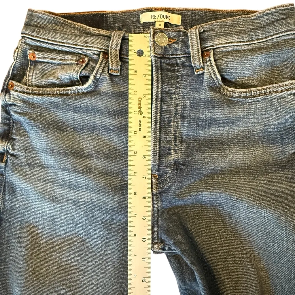 RE/DONE- 90’s High Rise Ankle Crop in Dusk Destroy color Women’s Size 28 - Image 12