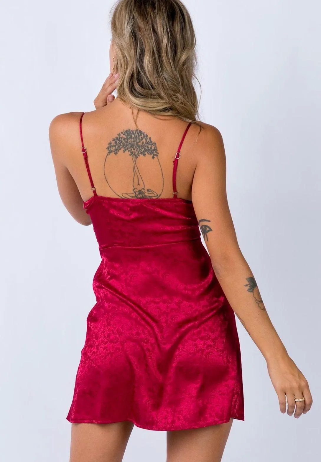 Princess Polly Diva Mini Dress In Deep Red - Image 2