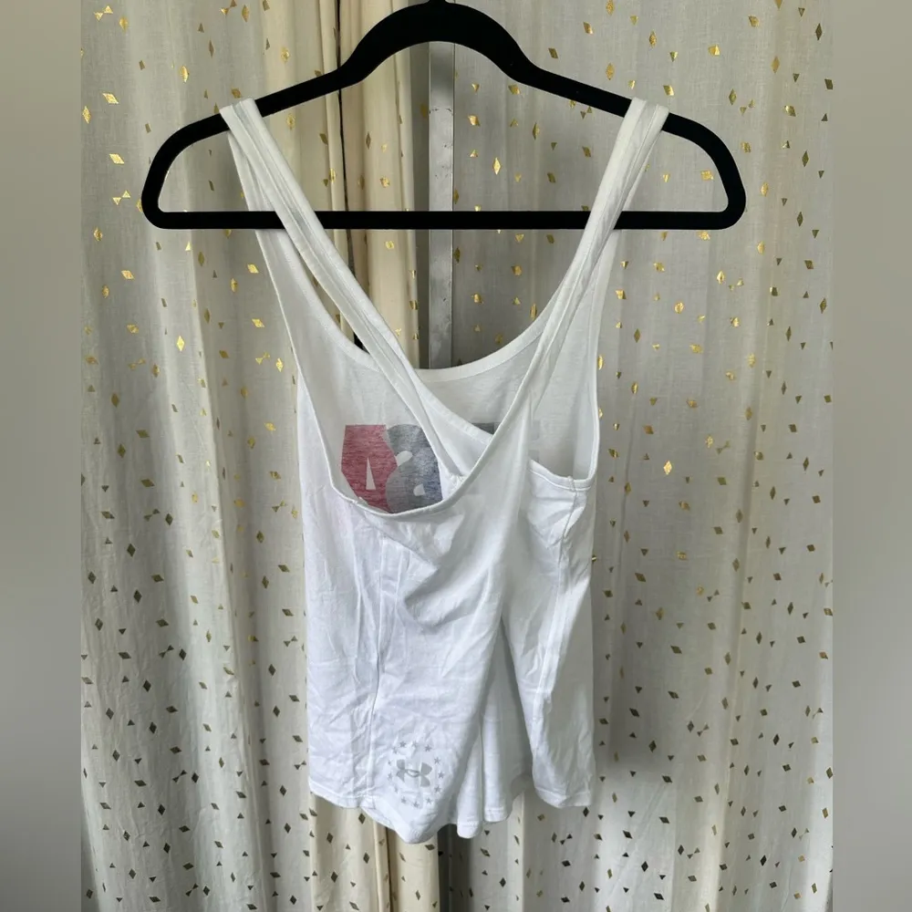 Under Armour UA Women's Freedom USA Olympic Criss Cross Open Back Running Tank S - Image 6