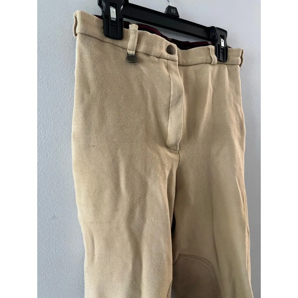 On Course Womens Breeches Size 28 Tan Equestrian Horse Riding Cotton - Image 2