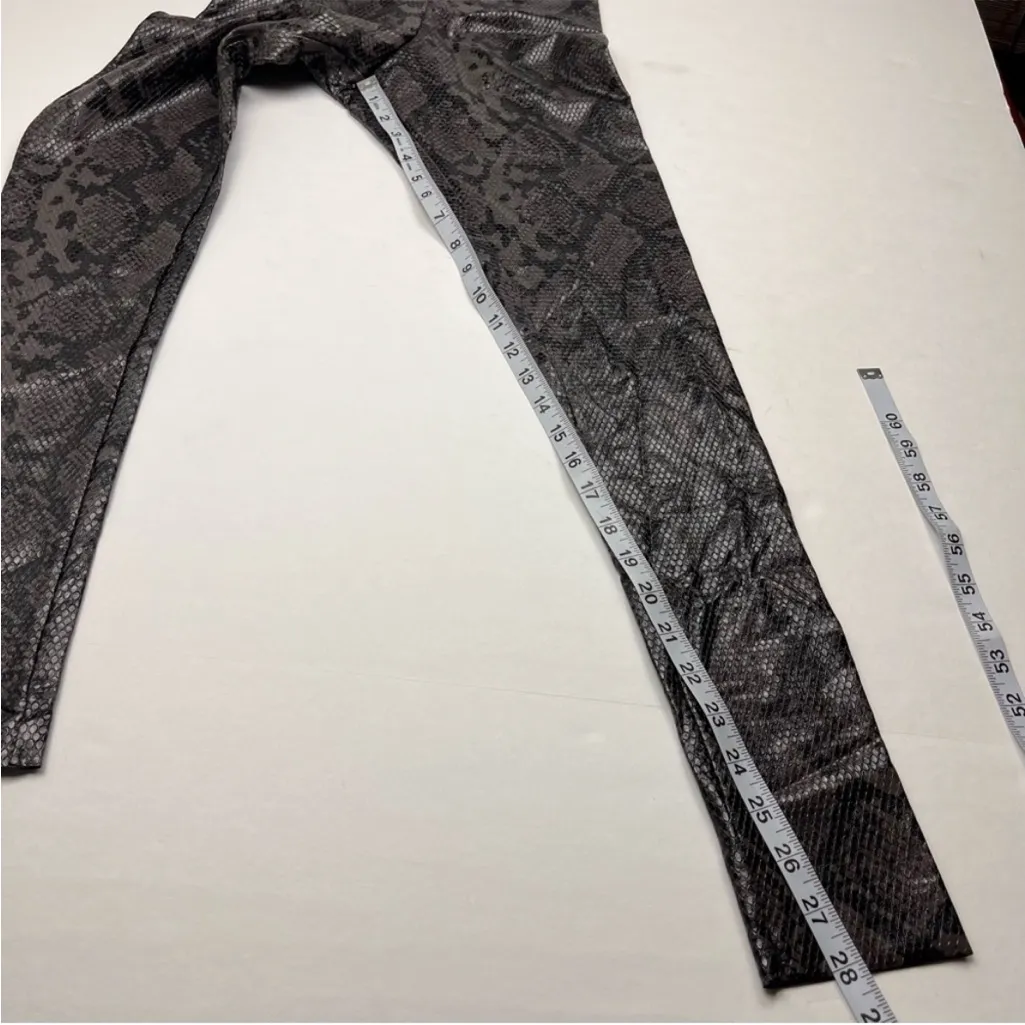 Commando Faux‎ Leather Animal Reptile Embossed Legging Small Slate Grey Gray NEW - Image 8